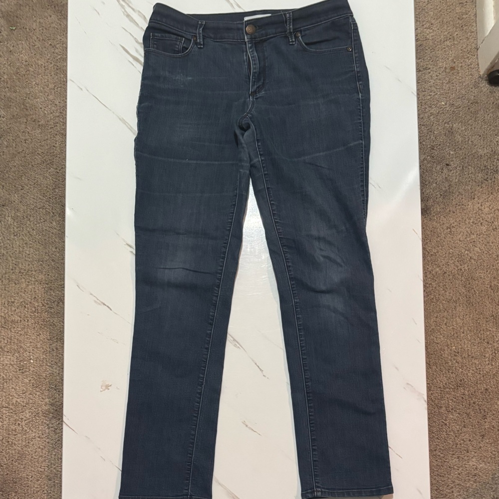 LOFT Indigo Modern Straight Leg Denim Jeans